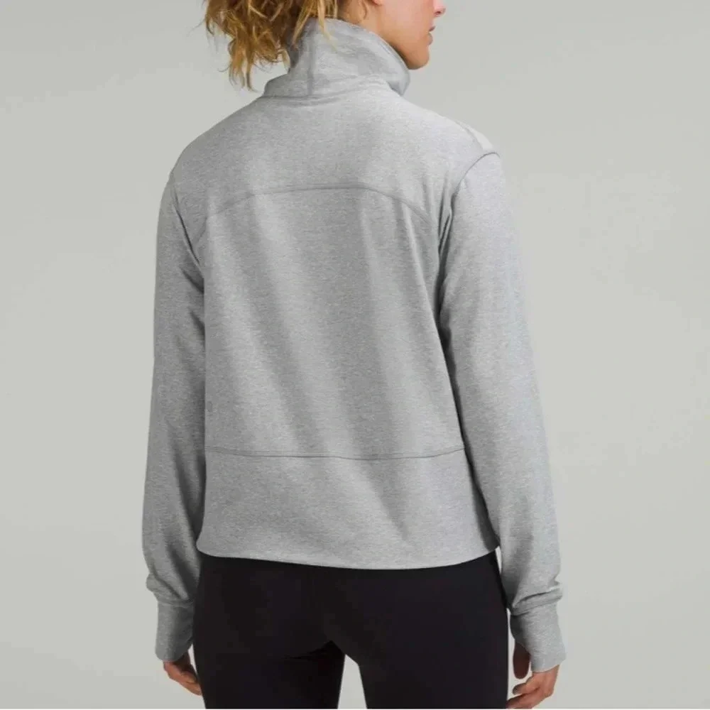 Lululemon Ready to Rulu Pullover Heathered Raceway Grey Sweatshirt Athleisure 8
